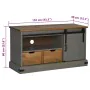 Mueble de TV HALDEN con puerta corredera gris 110x40x60 cm de , Muebles TV - Ref: Foro24-4018411, Precio: 209,54 €, Descuento: %