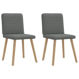 Sillas de comedor 2 unidades tela gris oscuro de , Sillas de comedor - Ref: Foro24-4101145, Precio: 104,06 €, Descuento: %