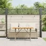 Sofá jardín de 3 plazas con cojín y mesa beige ratán sintético de , Sofás de exterior - Ref: Foro24-4103858, Precio: 277,90 €...