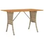 Sofá jardín de 3 plazas con cojín y mesa beige ratán sintético de , Sofás de exterior - Ref: Foro24-4103858, Precio: 277,90 €...