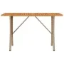 Sofá jardín de 3 plazas con cojín y mesa beige ratán sintético de , Sofás de exterior - Ref: Foro24-4103858, Precio: 277,90 €...