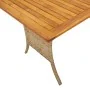 Sofá jardín de 3 plazas con cojín y mesa beige ratán sintético de , Sofás de exterior - Ref: Foro24-4103858, Precio: 277,90 €...