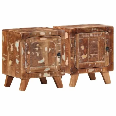 Mesilla de noche 2 uds 40x32x46 cm madera maciza reciclada de , Mesitas de noche - Ref: Foro24-4104510, Precio: 196,93 €, Des...