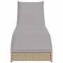 Tumbona plegable con cojín y espacio beige ratán sintético von , Liegen - Ref: Foro24-4104223, Preis: 247,76 €, Rabatt: %