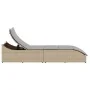 Tumbona plegable con cojín y espacio beige ratán sintético von , Liegen - Ref: Foro24-4104223, Preis: 247,76 €, Rabatt: %