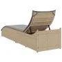 Tumbona plegable con cojín y espacio beige ratán sintético von , Liegen - Ref: Foro24-4104223, Preis: 247,76 €, Rabatt: %