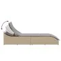 Tumbona plegable con cojín y espacio beige ratán sintético von , Liegen - Ref: Foro24-4104223, Preis: 247,76 €, Rabatt: %