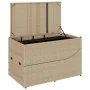 Tumbona plegable con cojín y espacio beige ratán sintético von , Liegen - Ref: Foro24-4104223, Preis: 247,76 €, Rabatt: %