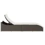 Tumbona plegable con cojín y espacio marrón ratán sintético by , Loungers - Ref: Foro24-4104221, Price: 247,76 €, Discount: %