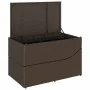 Tumbona plegable con cojín y espacio marrón ratán sintético by , Loungers - Ref: Foro24-4104221, Price: 247,76 €, Discount: %