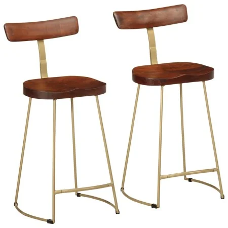 Taburetes de barra 2 uds 49x43x88 cm madera maciza de mango de , Taburetes de cocina - Ref: Foro24-4013519, Precio: 152,86 €,...