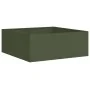 Jardinera acero verde oliva 80x80x30 cm de , Maceteros y jardineras - Ref: Foro24-860804, Precio: 58,03 €, Descuento: %