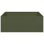 Jardinera acero verde oliva 80x80x30 cm de , Maceteros y jardineras - Ref: Foro24-860804, Precio: 58,03 €, Descuento: %