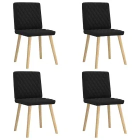 Sillas de comedor 4 unidades tela negras de , Sillas de comedor - Ref: Foro24-3315223, Precio: 200,18 €, Descuento: %