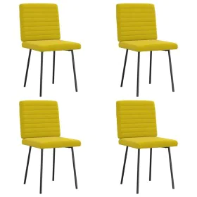 Sillas de comedor 4 unidades terciopelo amarillo de , Sillas de comedor - Ref: Foro24-3315263, Precio: 164,68 €, Descuento: %