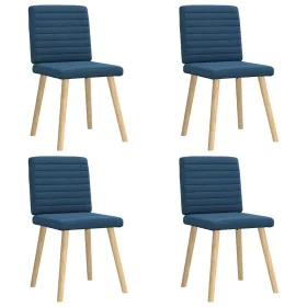 Sillas de comedor 4 unidades tela azul de , Sillas de comedor - Ref: Foro24-3315282, Precio: 198,40 €, Descuento: %