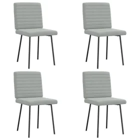 Sillas de comedor 4 unidades terciopelo gris claro de , Sillas de comedor - Ref: Foro24-3315256, Precio: 166,00 €, Descuento: %