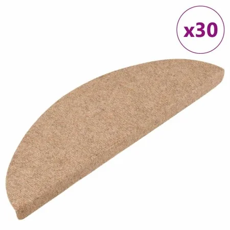 Alfombrilla autoadhesiva escalera 30 uds beige 56x17x3 cm de , Alfombrillas para escalones - Ref: Foro24-3365895, Precio: 69,...