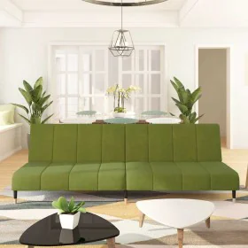 Sofá cama de 2 plazas terciopelo verde claro de , Sofás - Ref: Foro24-375877, Precio: 249,14 €, Descuento: %