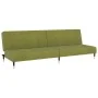 Sofá cama de 2 plazas terciopelo verde claro de , Sofás - Ref: Foro24-375877, Precio: 249,14 €, Descuento: %