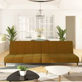 Sofá cama de 2 plazas terciopelo marrón von , Sofas - Ref: Foro24-375882, Preis: 249,14 €, Rabatt: %