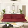 Sofá cama de 2 plazas con dos almohadas tela color vino de , Sofás - Ref: Foro24-375896, Precio: 241,19 €, Descuento: %