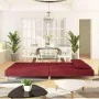 Sofá cama de 2 plazas con dos almohadas tela color vino de , Sofás - Ref: Foro24-375896, Precio: 241,19 €, Descuento: %