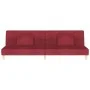 Sofá cama de 2 plazas con dos almohadas tela color vino de , Sofás - Ref: Foro24-375896, Precio: 241,19 €, Descuento: %