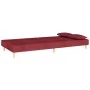 Sofá cama de 2 plazas con dos almohadas tela color vino de , Sofás - Ref: Foro24-375896, Precio: 241,19 €, Descuento: %