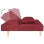 Sofá cama de 2 plazas con dos almohadas tela color vino de , Sofás - Ref: Foro24-375896, Precio: 241,19 €, Descuento: %