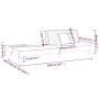 Sofá cama de 2 plazas con dos almohadas tela color vino de , Sofás - Ref: Foro24-375896, Precio: 241,19 €, Descuento: %