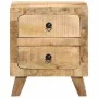 Mesilla de noche 2 uds 40x32x46 cm madera mango rugosa de , Mesitas de noche - Ref: Foro24-4104512, Precio: 228,68 €, Descuen...
