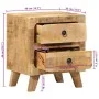 Mesilla de noche 2 uds 40x32x46 cm madera mango rugosa de , Mesitas de noche - Ref: Foro24-4104512, Precio: 228,68 €, Descuen...
