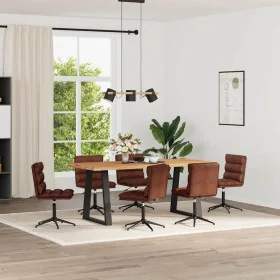 Sillas de comedor 6 unidades cuero sintético marrón brillante de , Sillas de comedor - Ref: Foro24-3315711, Precio: 364,62 €,...