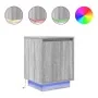 Mesillas de noche con luces LED 2 uds gris sonoma 38x34x50 cm by , Nightstands - Ref: Foro24-861276, Price: 85,18 €, Discount: %