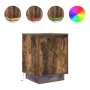 Mesillas de noche con luces LED 2 uds roble ahumado 38x34x50 cm by , Nightstands - Ref: Foro24-861274, Price: 82,61 €, Discou...