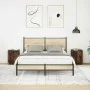 Mesillas de noche con luces LED 2 uds roble ahumado 38x34x50 cm by , Nightstands - Ref: Foro24-861274, Price: 82,61 €, Discou...