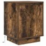 Mesillas de noche con luces LED 2 uds roble ahumado 38x34x50 cm by , Nightstands - Ref: Foro24-861274, Price: 82,61 €, Discou...