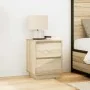 Mesillas de noche con luces LED 2 uds roble sonoma 38x34x50 cm by , Nightstands - Ref: Foro24-861288, Price: 99,75 €, Discoun...