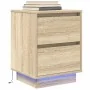 Mesillas de noche con luces LED 2 uds roble sonoma 38x34x50 cm by , Nightstands - Ref: Foro24-861288, Price: 99,75 €, Discoun...