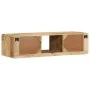 Mueble de TV de pared madera maciza mango rugosa 100x32x25 cm by , CD and DVD storage - Ref: Foro24-4104525, Price: 162,84 €,...
