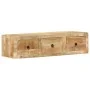 Mueble de TV de pared madera maciza mango rugosa 100x32x25 cm von , CD- und DVD-Speicher - Ref: Foro24-4104527, Preis: 170,25...