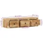 Mueble de TV de pared madera maciza mango rugosa 100x32x25 cm von , CD- und DVD-Speicher - Ref: Foro24-4104527, Preis: 170,25...