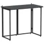 Mesa de jardín plegable de ratán sintético negra 90x51x75 cm de , Mesas de jardín - Ref: Foro24-4108254, Precio: 82,35 €, Des...