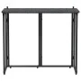 Mesa de jardín plegable de ratán sintético negra 90x51x75 cm de , Mesas de jardín - Ref: Foro24-4108254, Precio: 82,35 €, Des...