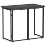 Mesa de jardín plegable de ratán sintético negra 90x51x75 cm de , Mesas de jardín - Ref: Foro24-4108254, Precio: 82,35 €, Des...