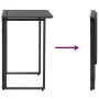 Mesa de jardín plegable de ratán sintético negra 90x51x75 cm de , Mesas de jardín - Ref: Foro24-4108254, Precio: 82,35 €, Des...