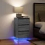 Mesilla de noche con luces LED sonoma gris 38x34x65 cm de , Mesitas de noche - Ref: Foro24-861306, Precio: 80,17 €, Descuento: %
