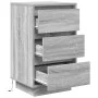 Mesilla de noche con luces LED sonoma gris 38x34x65 cm de , Mesitas de noche - Ref: Foro24-861306, Precio: 80,17 €, Descuento: %