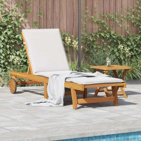Tumbona con mesita madera maciza de acacia von , Liegen - Ref: Foro24-3325199, Preis: 203,16 €, Rabatt: %
